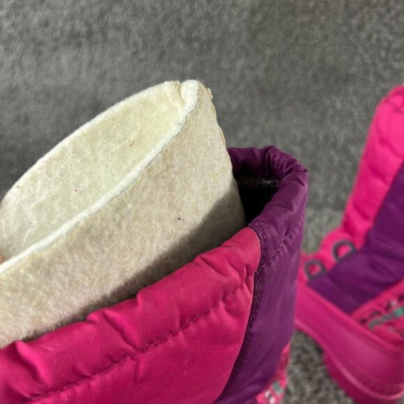 Sorel Snow Boots Youth Girls 5 Pink Purple Removeable Liner Made in Canada - Picture 8 of 13